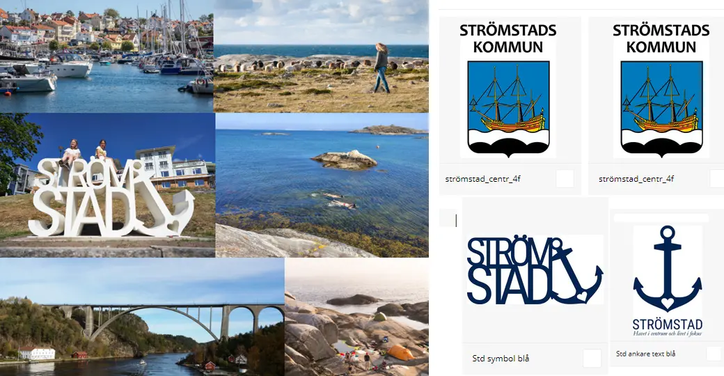 Mediabanken innehåller bilder, loggor och symboler för Strömstads kommun.