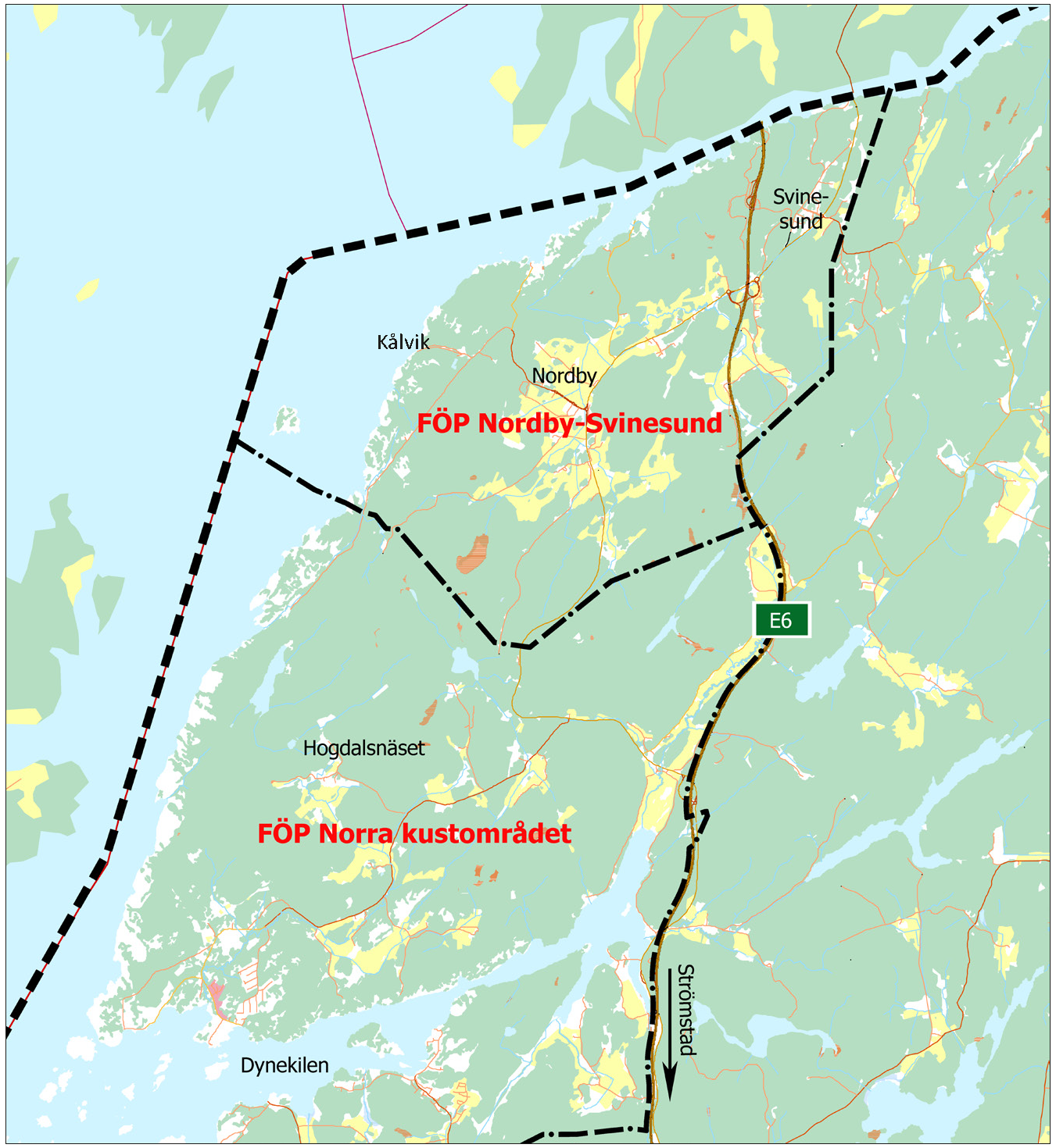 Orienteringskarta FÖP Nordby-Svinesund