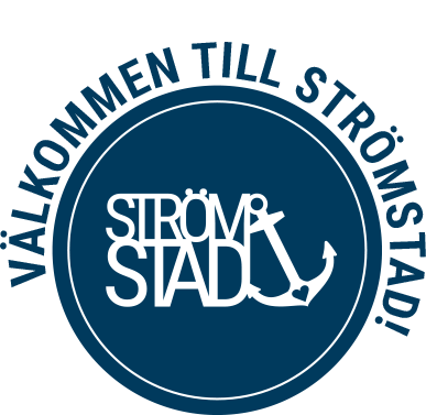 Logo med texten Välkommen till Strömstad!