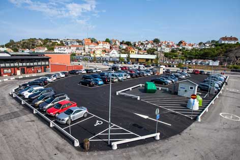 Bild över parkeringen vid Torskholmen